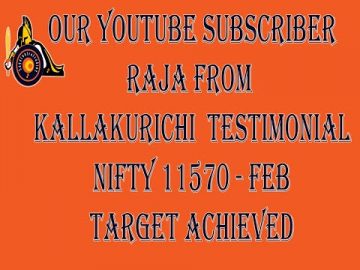 Raja from Kallakurichi_ Nifty 11570 Feb Target Achieved.