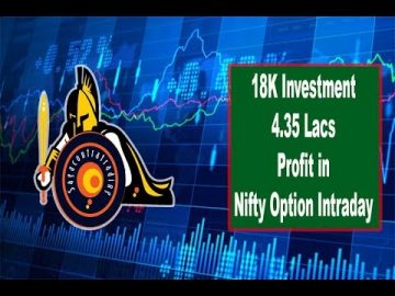 18K Investment _4.35 Lacs Profit in Nifty Option Intraday